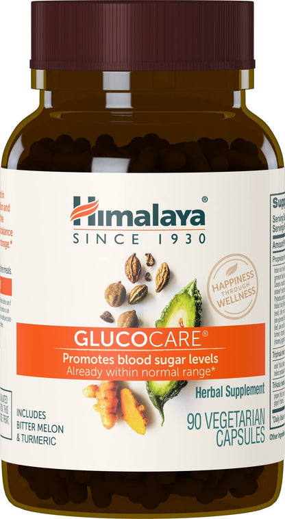 Himalaya GlucoCare – Herbal Glucose Metabolism & Pancreatic Support with Bitter Melon, Gymnema, Triphala & Turmeric – Natural Blood Sugar Support - dailyvitalstore