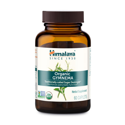 Himalaya Organic Gymnema Sylvestre – Herbal Glucose Metabolism Support - USDA Organic, Non-GMO, Vegan, Gluten Free, Additive Free, 700 mg, 60 Caplets - dailyvitalstore