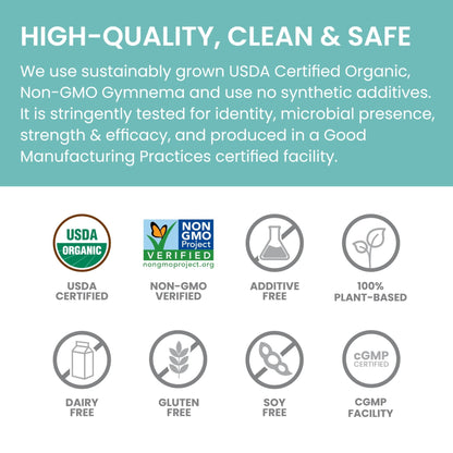 Himalaya USDA Organic Gymnema Sylvestre Extract 700mg,Gymnema Sylvestre Supplements,Herbal Glucose Metabolism Support,Gymnema Sylvestre Capsules,Non-GMO, Vegan - dailyvitalstore
