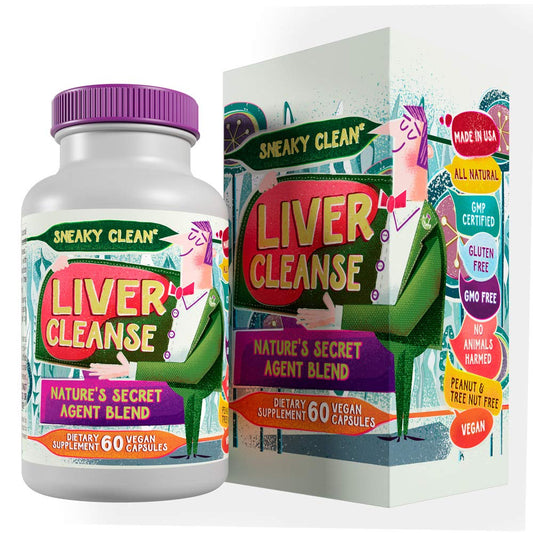 Hippie Farms Liver Cleanse Support Supplement w Organic Milk Thistle - Nature's Secret Agent Blend - 60 Vegan Capsules - dailyvitalstore