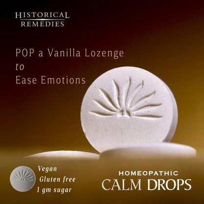 Historical Remedies Calm Drops Homeopathic Lozenges (6 Pack)| Natural Care for Emotional Relief, Vegan & Gluten-Free Organic Vanilla Flavor Drops to Promote Relaxation and a Sense of Calm - dailyvitalstore