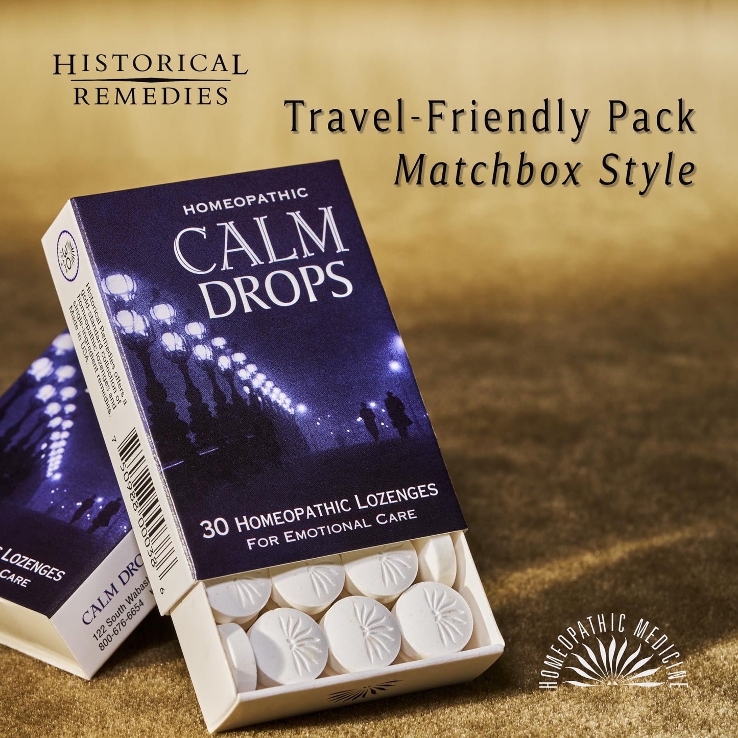 Historical Remedies Calm Drops Homeopathic Lozenges (6 Pack)| Natural Care for Emotional Relief, Vegan & Gluten-Free Organic Vanilla Flavor Drops to Promote Relaxation and a Sense of Calm - dailyvitalstore