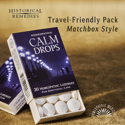 Historical Remedies Calm Drops Homeopathic Lozenges (6 Pack)| Natural Care for Emotional Relief, Vegan & Gluten-Free Organic Vanilla Flavor Drops to Promote Relaxation and a Sense of Calm - dailyvitalstore