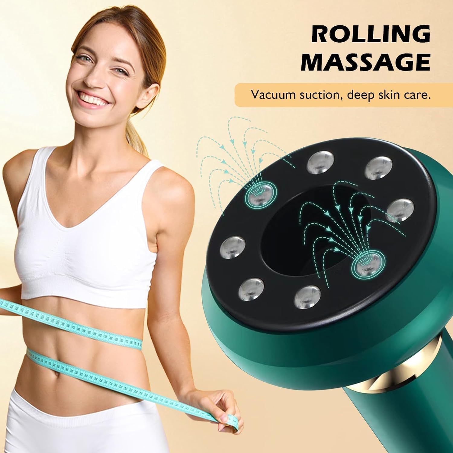 HNRF Anti Cellulite Massage Tool Body Sculpting Machine Suction Massager 3-in-1 Masajeador para Celulitis Y Grasa Abdominal De Madera Remover for Legs Electric Vacuum Cupping Full Contouring Device - dailyvitalstore