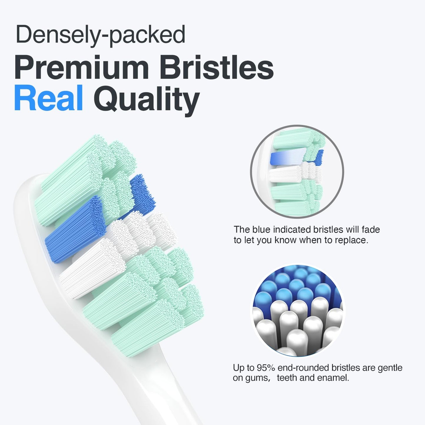 HOFAM Replacement Toothbrush Heads for Philips Sonicare Replacement Heads,Electric Replacement Brush Head Compatible with Phillips Sonicare Electric Toothbrush - dailyvitalstore