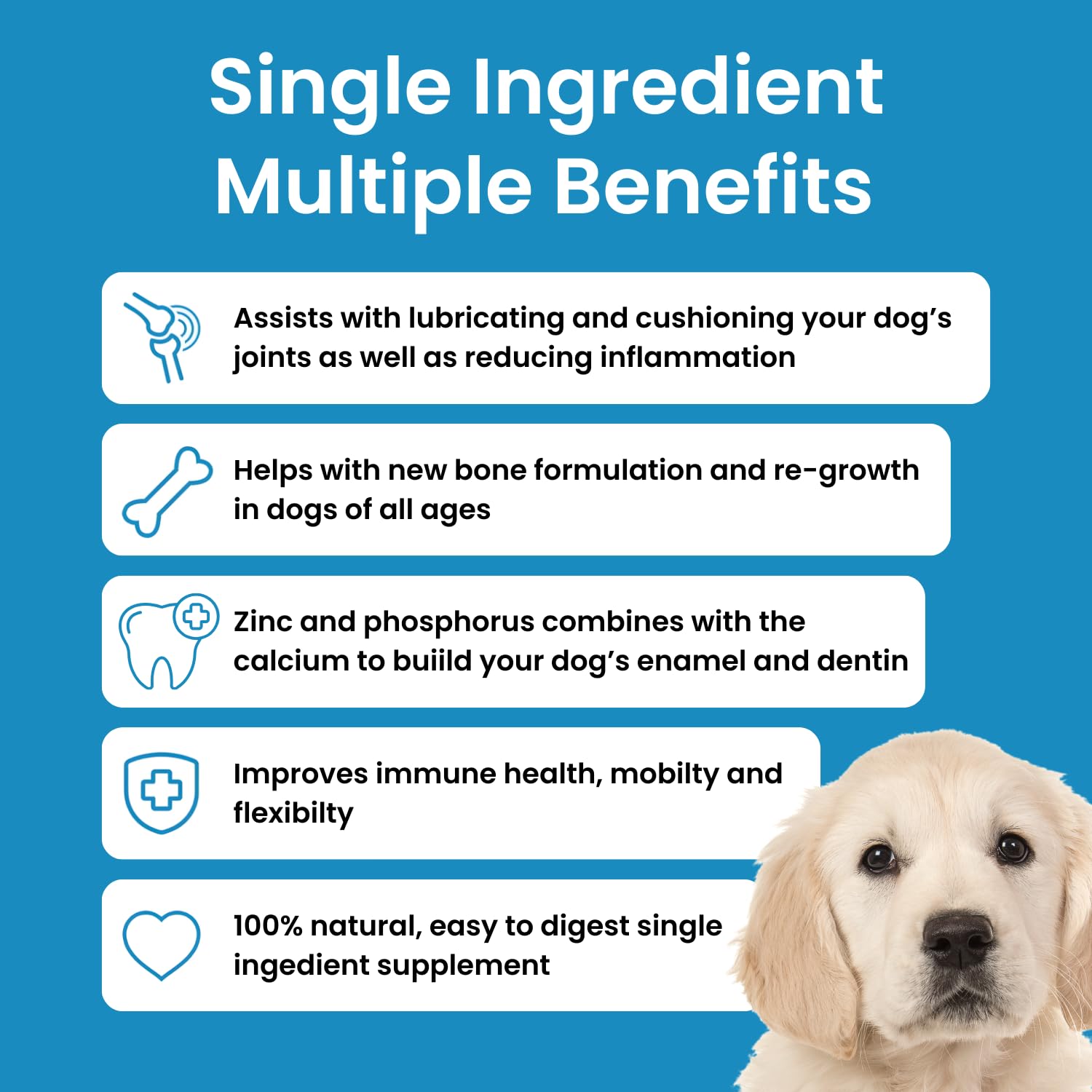 Hofseth BioCare Brilliant Bone & Joint Supplement for Dogs - High Strength Calcium & Collagen Powder for Joint & Hip Support, Essential Supplement for Dog’s of All Ages - 10.6 Oz - dailyvitalstore