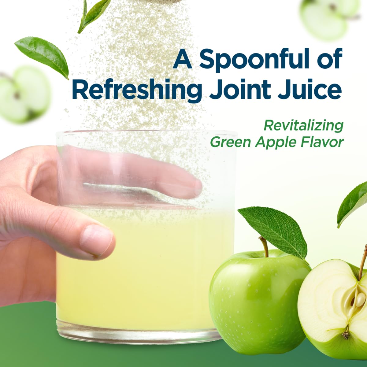 Holiday Gift Set, Joint Support with Univestin®, Glucosamine, Chondroitin & MSM — Bottle & Frother Included, Green Apple Flavor, 30 Servings - dailyvitalstore