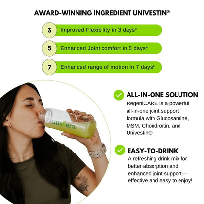 Holiday Gift Set, Joint Support with Univestin®, Glucosamine, Chondroitin & MSM — Bottle & Frother Included, Green Apple Flavor, 30 Servings - dailyvitalstore