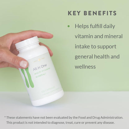 Holistic Health All in ONE Multi Vitamin and Mineral for Antioxidant Boost, Multi Minerals Supplement for Supporting Methylation - dailyvitalstore