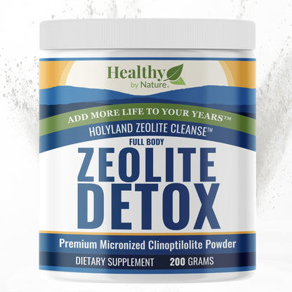 HolyLand Zeolite Cleanse - Zeolite Detox Powder (7.05oz 200 Gram) - Clinoptilolite Natural Activated - Micronized 0-25 - Full Body Detox for Women, Men - dailyvitalstore
