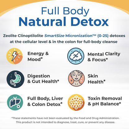 HolyLand Zeolite Cleanse - Zeolite Detox Powder (7.05oz 200 Gram) - Clinoptilolite Natural Activated - Micronized 0-25 - Full Body Detox for Women, Men - dailyvitalstore