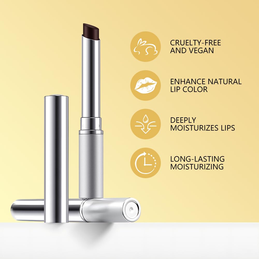 Honey Butter Lipstick Tinted Lip Balm, Shine Moisturizing Plumper Lipstick for Women, Natural Nourishing Hydrating Lip Gloss Stain for Dry Lips, Lightweight Lip Liner Care Makeup, Vegan - Black & Pink - dailyvitalstore