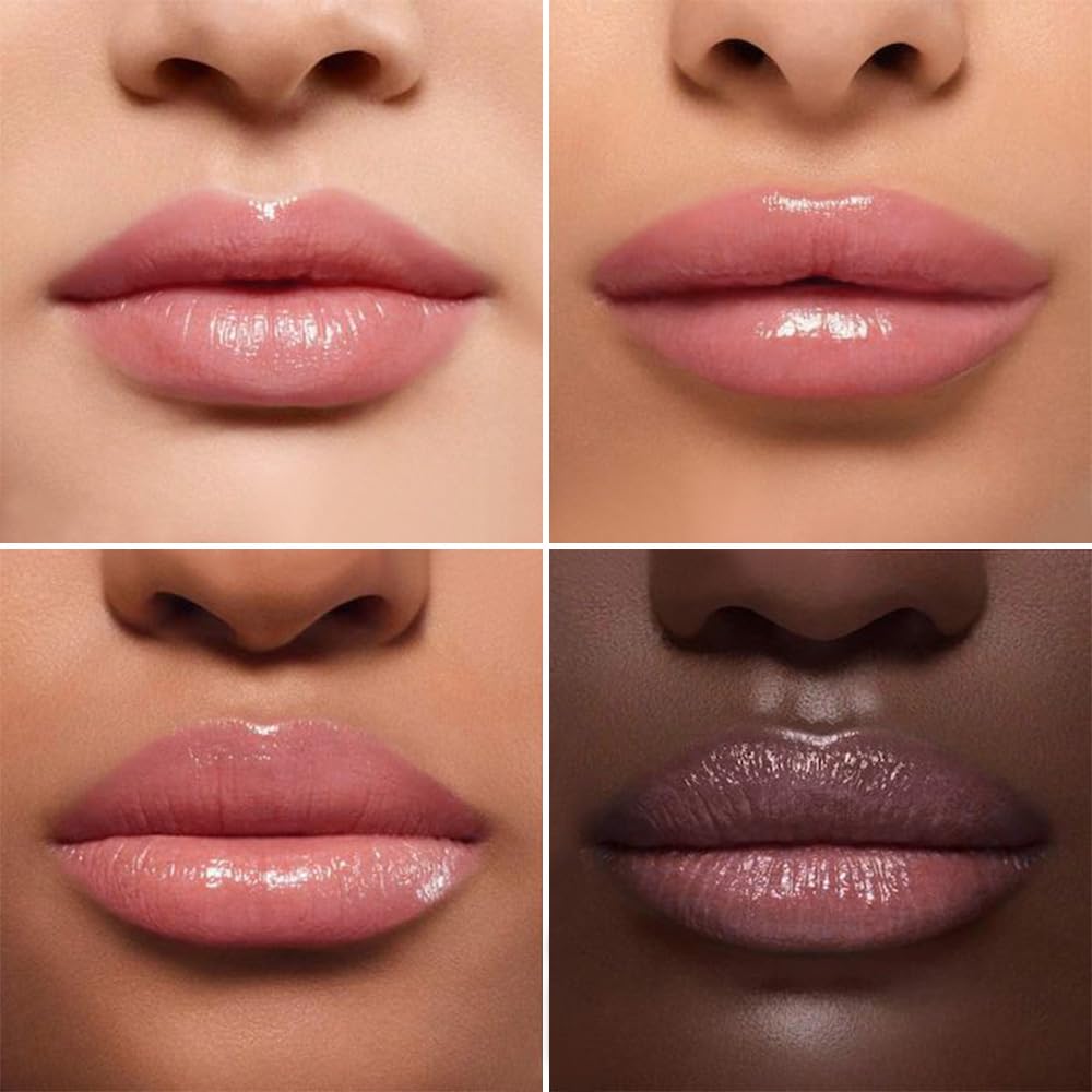 Honey Butter Lipstick Tinted Lip Balm, Shine Moisturizing Plumper Lipstick for Women, Natural Nourishing Hydrating Lip Gloss Stain for Dry Lips, Lightweight Lip Liner Care Makeup, Vegan - Black & Pink - dailyvitalstore