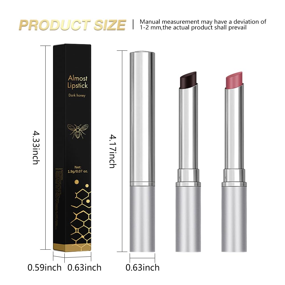 Honey Butter Lipstick Tinted Lip Balm, Shine Moisturizing Plumper Lipstick for Women, Natural Nourishing Hydrating Lip Gloss Stain for Dry Lips, Lightweight Lip Liner Care Makeup, Vegan - Black & Pink - dailyvitalstore