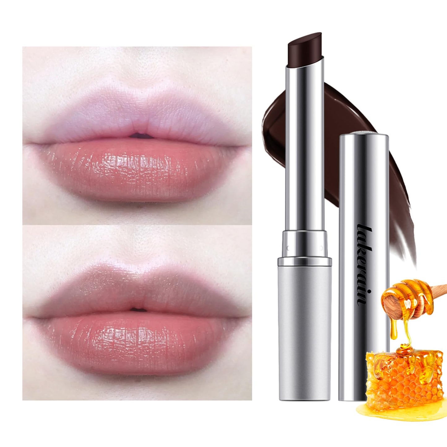 Honey Lipstick Tinted Lip Balm - Sheer Hydrating Lipstick for All Skin Tones - Moisturizing Lip Color, Nourishing Lip Balm with a Hint of Natural Black Cherry Tint - dailyvitalstore