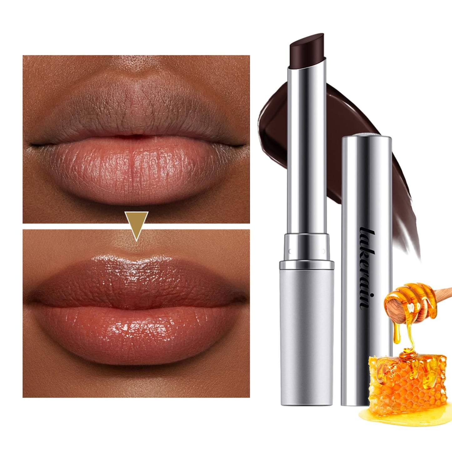 Honey Lipstick Tinted Lip Balm - Sheer Hydrating Lipstick for All Skin Tones - Moisturizing Lip Color, Nourishing Lip Balm with a Hint of Natural Black Cherry Tint - dailyvitalstore