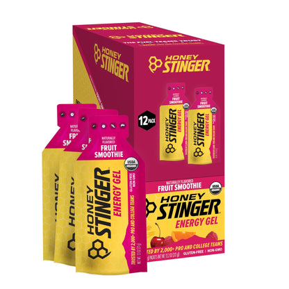 Honey Stinger Organic Fruit Smoothie Energy Gel, Gluten Free & Caffeine Free, for Exercise, Running and Performance, Sports Nutrition for Home & Gym, - dailyvitalstore