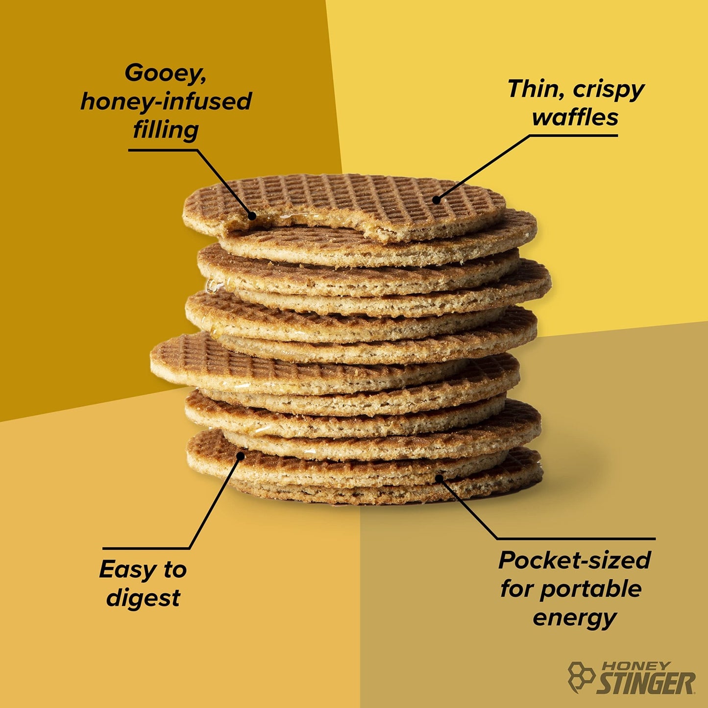 Honey Stinger Organic Honey Waffle, Energy Stroopwafel for Exercise, Endurance and Performance, Sports Nutrition for Home & Gym, - dailyvitalstore