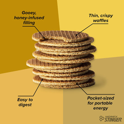 Honey Stinger Organic Honey Waffle, Energy Stroopwafel for Exercise, Endurance and Performance, Sports Nutrition for Home & Gym, - dailyvitalstore