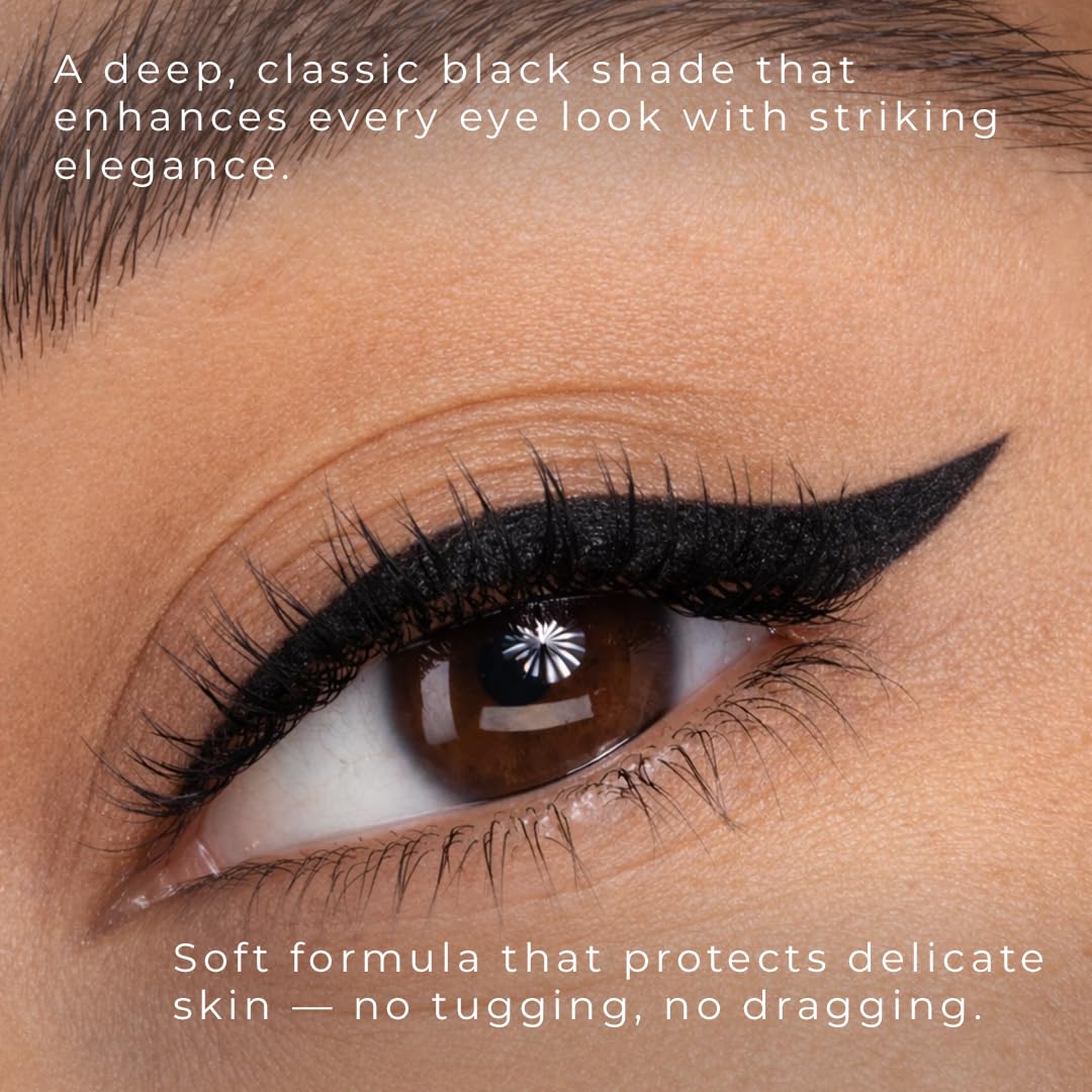 Honeybee Gardens Effortless Eye Liner Pencil, Jet Set Black, Smooth Long-Wearing, Rich Pigment, Vegan & Gluten-Free - dailyvitalstore