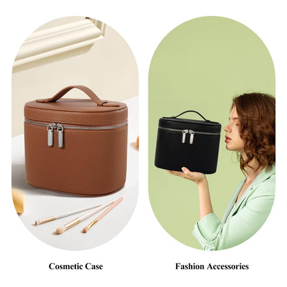 honitty Makeup Bag, Travel Make up Case with Compartments and Handle, Portable Cosmetic Organizer Bags,Toiletry Bag for Women - dailyvitalstore