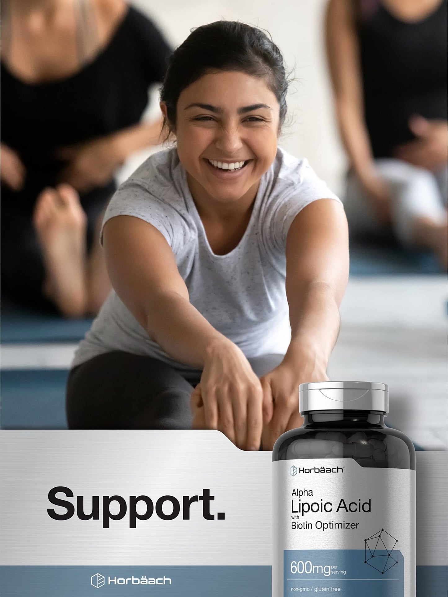 Horbäach Alpha Lipoic Acid 600mg | 240 Capsules | with Biotin Optimizer | Non-GMO and Gluten Free Supplement - dailyvitalstore