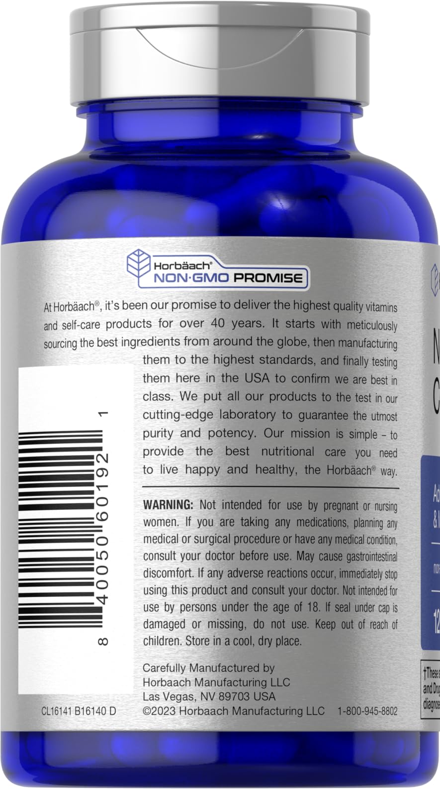 Horbäach Brain Supplement | 120 Capsules | with Phosphatidylserine & DMAE | Advanced Formula for Memory, Focus, Clarity | Vegetarian & Gluten Free | Neuro Support - dailyvitalstore