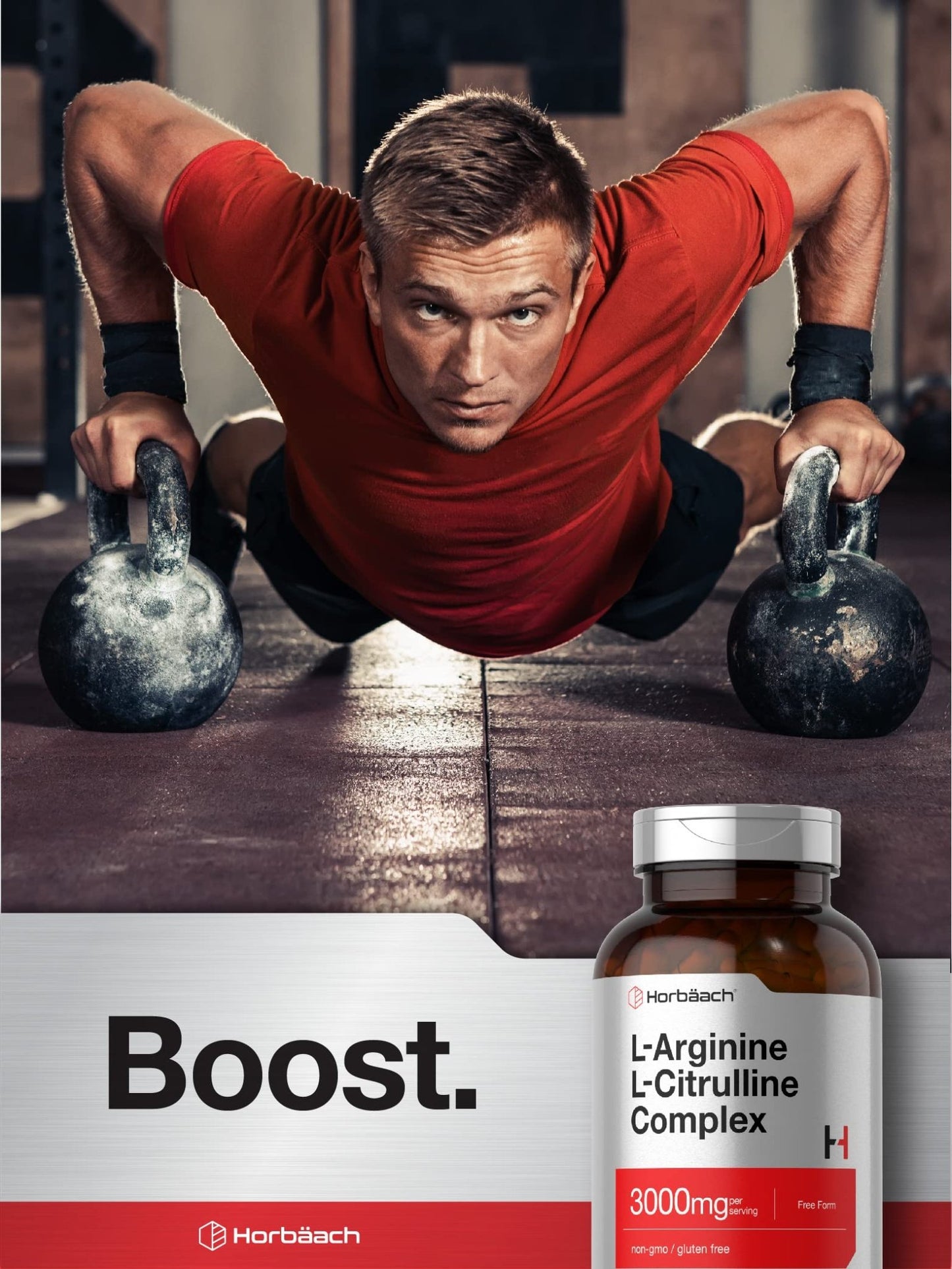 Horbäach L-Arginine L-Citrulline Complex | 3000mg | 250 Capsules | Non-GMO, Gluten Free Supplement - dailyvitalstore