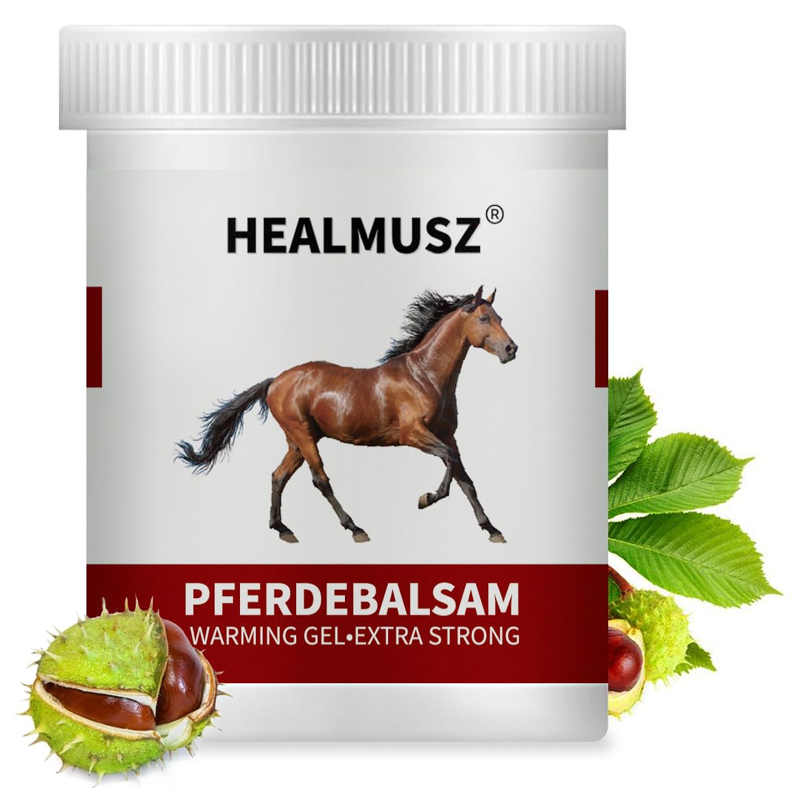 Horse Chestnut Cream Extra Strength Warming Massage Gel 16.9 Fl Oz (500mL) - Pferdebalsam for Varicose Veins, Muscle, Neck & Joint Discomfort, Bruises and Numbness - dailyvitalstore