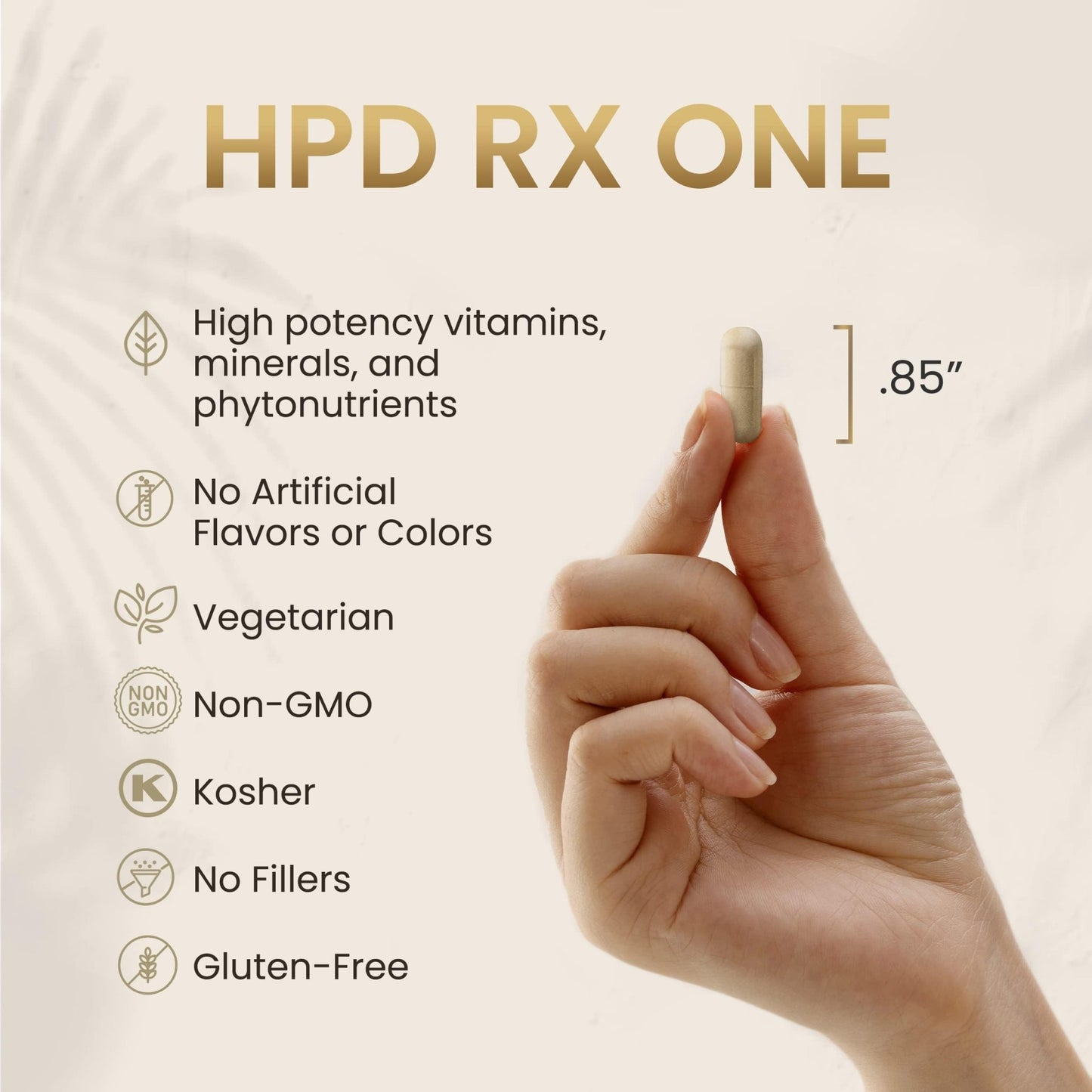 HPD Rx ONE Immunity Boost Multivitamin Supplements for Women and Men | Advanced Immunity Defense Support | Helps Immune Response | 1-Month Supply, 180 Capsules, Pack of 1 - dailyvitalstore