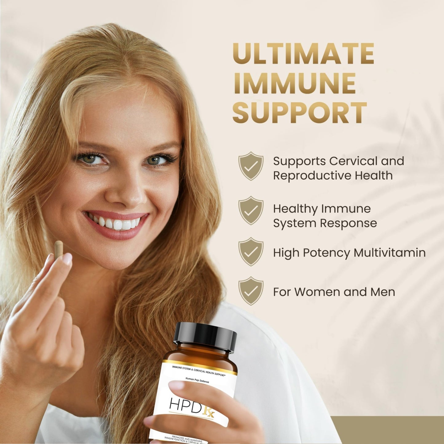 HPD Rx ONE Immunity Boost Multivitamin Supplements for Women and Men | Advanced Immunity Defense Support | Helps Immune Response | 1-Month Supply, 180 Capsules, Pack of 1 - dailyvitalstore