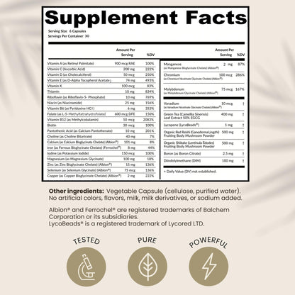 HPD Rx ONE Immunity Boost Multivitamin Supplements for Women and Men | Advanced Immunity Defense Support | Helps Immune Response | 1-Month Supply, 180 Capsules, Pack of 1 - dailyvitalstore