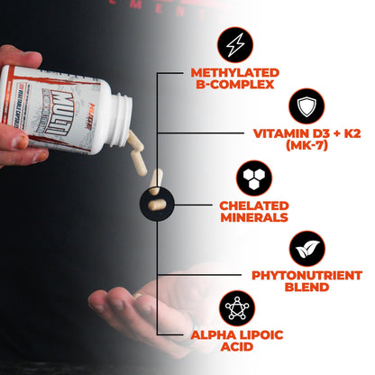 Huge Multi, Multivitamin for Men, High-Performance All-in-One Formula for Athletes & Bodybuilding, Vitamin & Mineral Replenishment, Supports Immune System & Healthy Hormone Levels (120 Capsules) - dailyvitalstore
