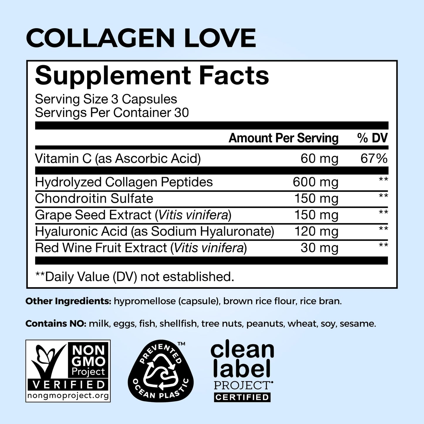 HUM Collagen Love Skin Supplement, Collagen Peptides Capsules with Hyaluronic Acid & Vitamin C, Supports Firm Skin & Helps Minimize Signs of Aging, Supplements - dailyvitalstore