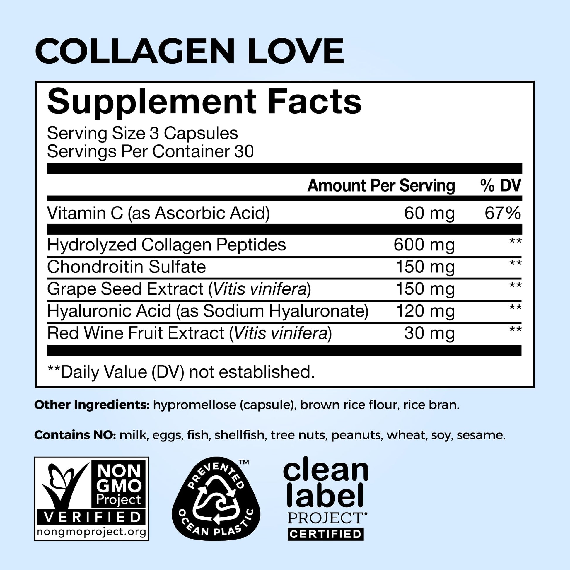 HUM Collagen Love Skin Supplement, Collagen Peptides Capsules with Hyaluronic Acid & Vitamin C, Supports Firm Skin & Helps Minimize Signs of Aging, Supplements - dailyvitalstore