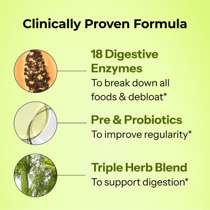 HUM Flatter Me Digestive Enzymes Plus Prebiotics & Probiotics, Digestive Health Bloating Supplement for Women & Men, Fast Acting Anti Bloat Pills Multi Enzyme - dailyvitalstore