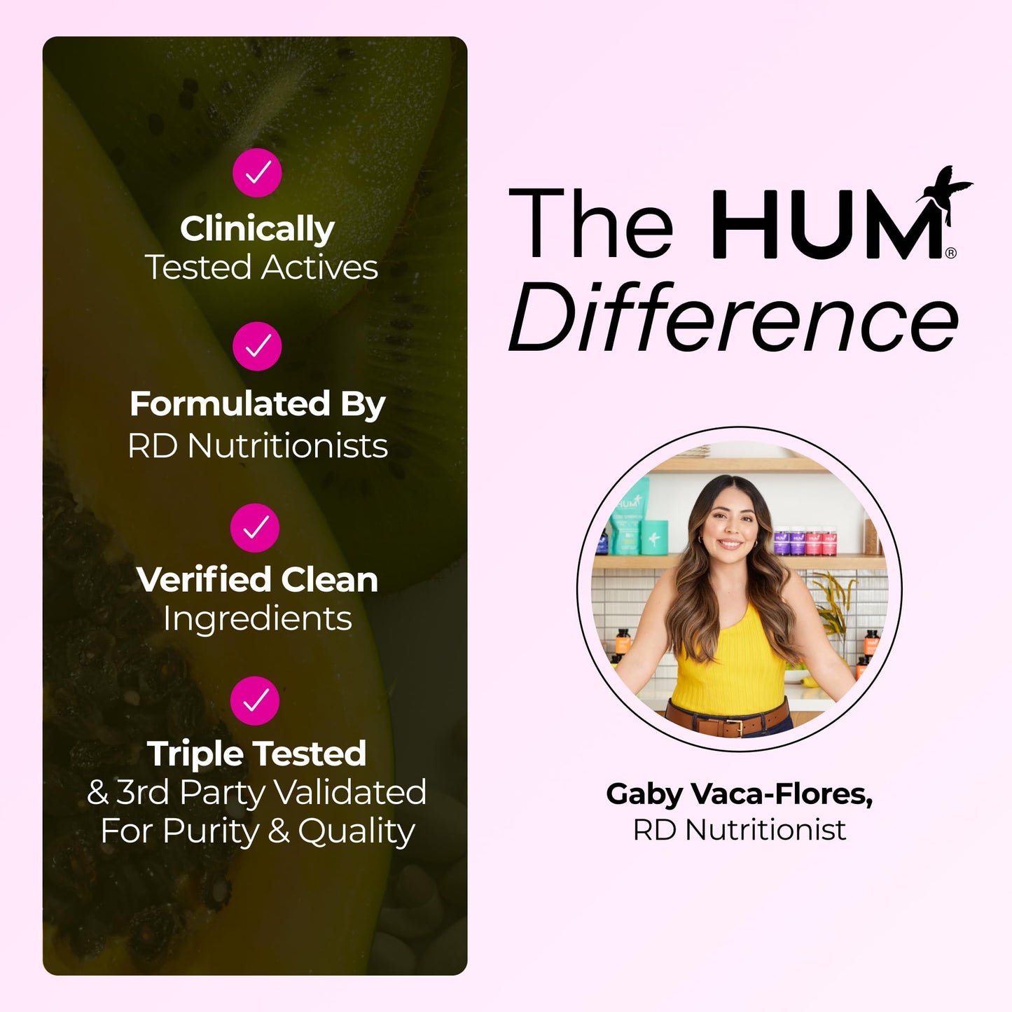 HUM Hair Strong Daily Hair Growth Gummies with Biotin, Zinc, Vitamin B12 to Support Growth, Folic Acid & Vitamin B12 Gummy Vitamins for Healthy Hair Support for Women and Men, 60 Gummies - dailyvitalstore