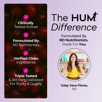 Hum Nutrition Dream Team Magnesium Bisglycinate Powder, L Theanine & Tart Cherry Magnesium Supplement Drink Mix, Support Rest, Relaxation & Sleep Routine, Gluten Free, Vegan, Cherry Lemon, 30 Servings - dailyvitalstore