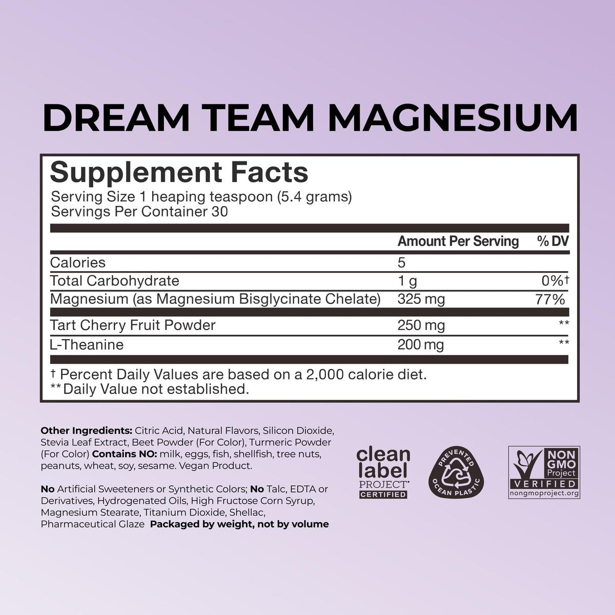 Hum Nutrition Dream Team Magnesium Bisglycinate Powder, L Theanine & Tart Cherry Magnesium Supplement Drink Mix, Support Rest, Relaxation & Sleep Routine, Gluten Free, Vegan, Cherry Lemon, 30 Servings - dailyvitalstore
