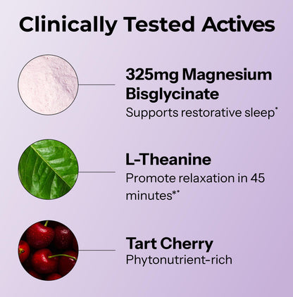 Hum Nutrition Dream Team Magnesium Bisglycinate Powder, L Theanine & Tart Cherry Magnesium Supplement Drink Mix, Support Rest, Relaxation & Sleep Routine, Gluten Free, Vegan, Cherry Lemon, 30 Servings - dailyvitalstore
