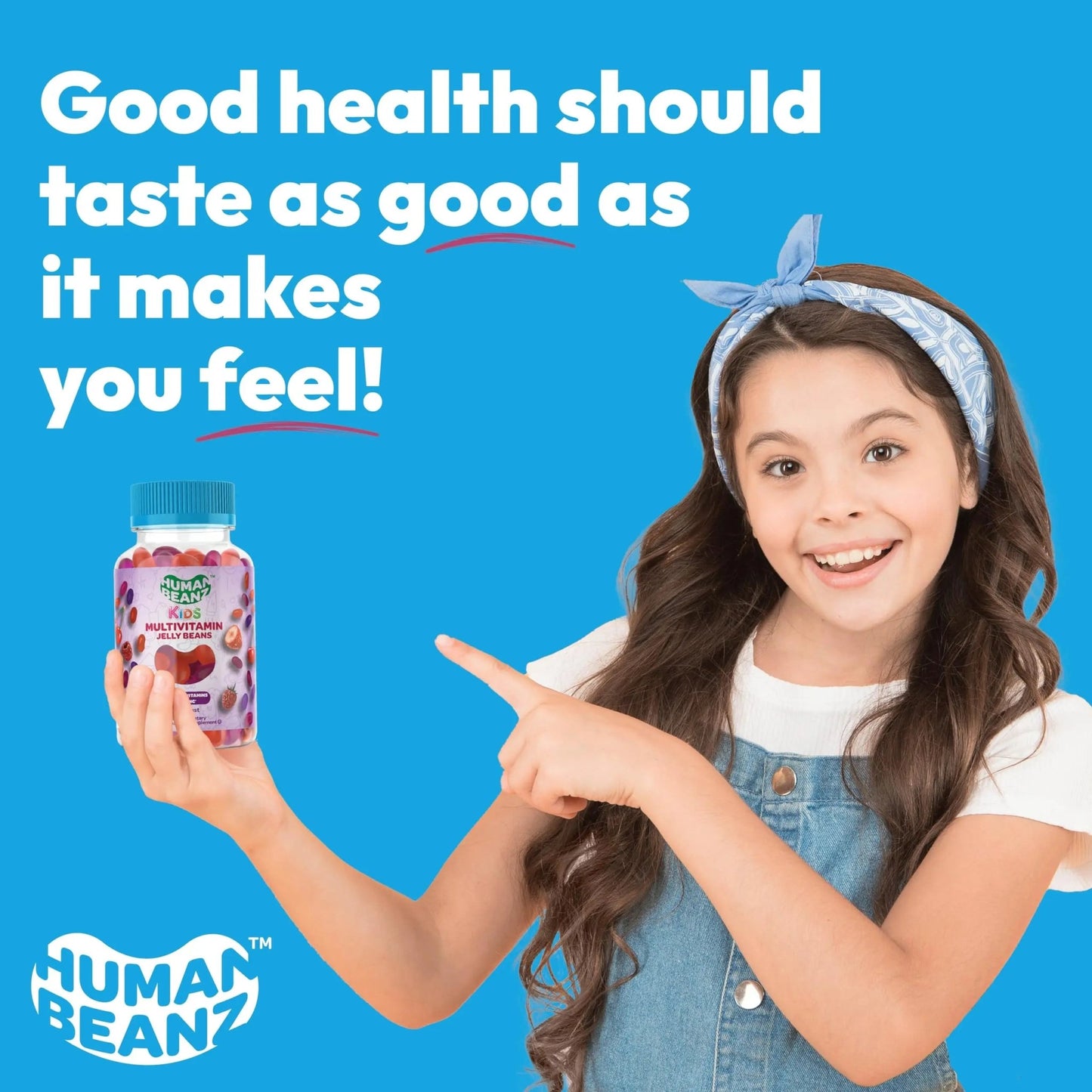 Human Beanz Multivitamin Jelly Bean Gummies with Zinc for Kids, Immune Support Dietary Supplements, Vegetarian, 120 Berry Blast Jelly Beans, Kosher - dailyvitalstore