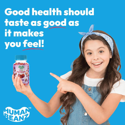 Human Beanz Multivitamin Jelly Bean Gummies with Zinc for Kids, Immune Support Dietary Supplements, Vegetarian, 120 Berry Blast Jelly Beans, Kosher - dailyvitalstore