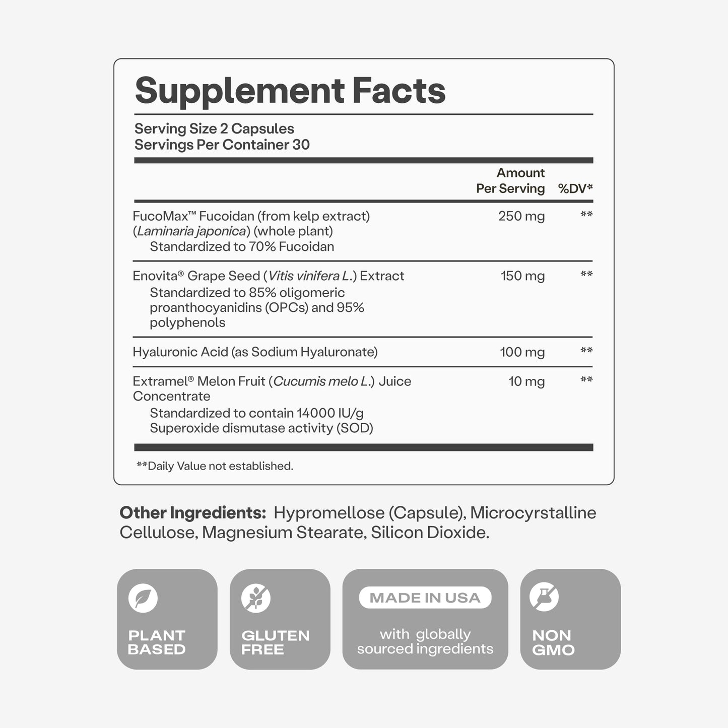 Humann Cardiovascular Health Daily, 4-in-1 Vascular & Blood Pressure Support, Grape Seed Extract Capsules & Hyaluronic Acid Circulation Supplements, Plant-Based Non-GMO, 60 Capsules - dailyvitalstore