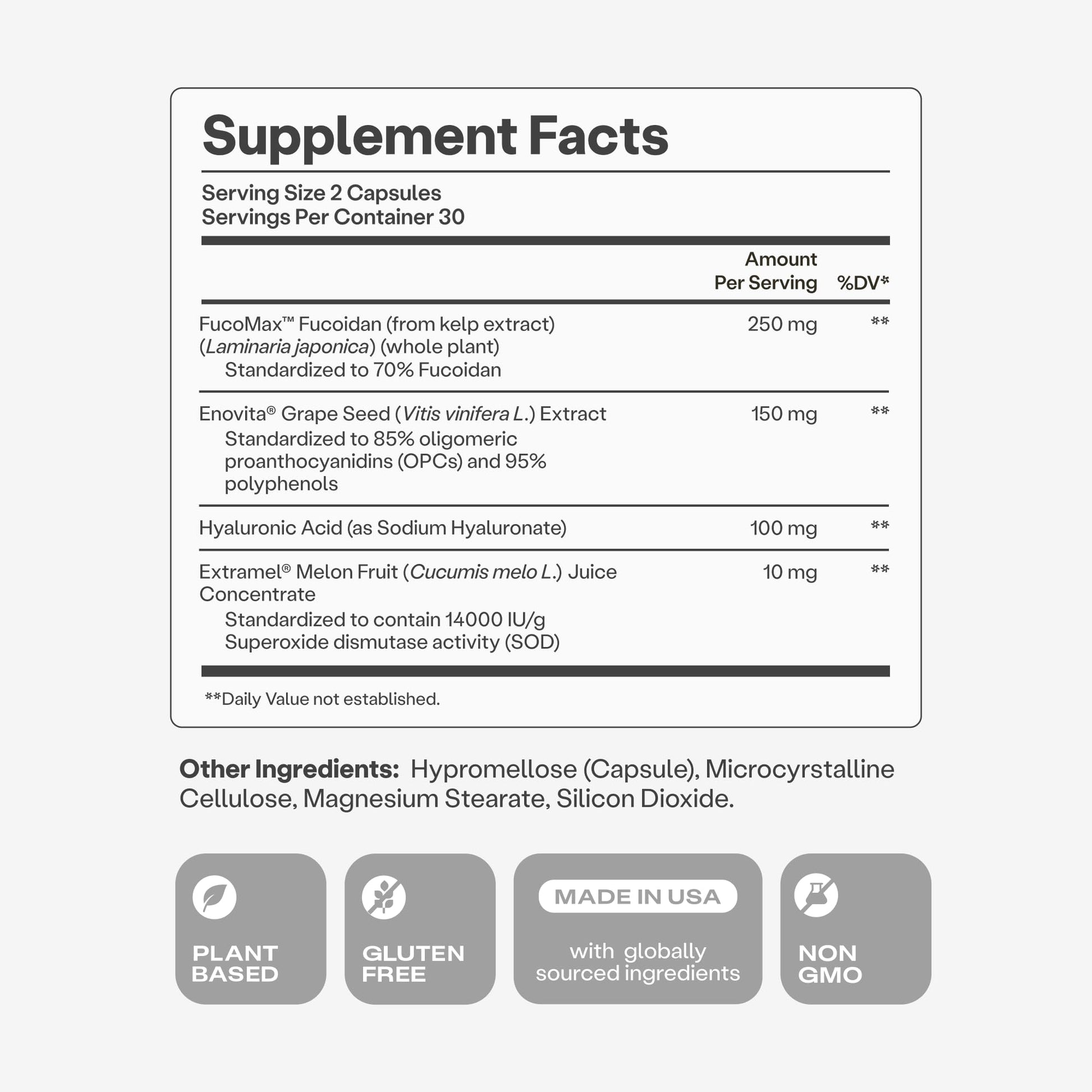Humann Cardiovascular Health Daily, 4-in-1 Vascular & Blood Pressure Support, Grape Seed Extract Capsules & Hyaluronic Acid Circulation Supplements, Plant-Based Non-GMO, 60 Capsules - dailyvitalstore