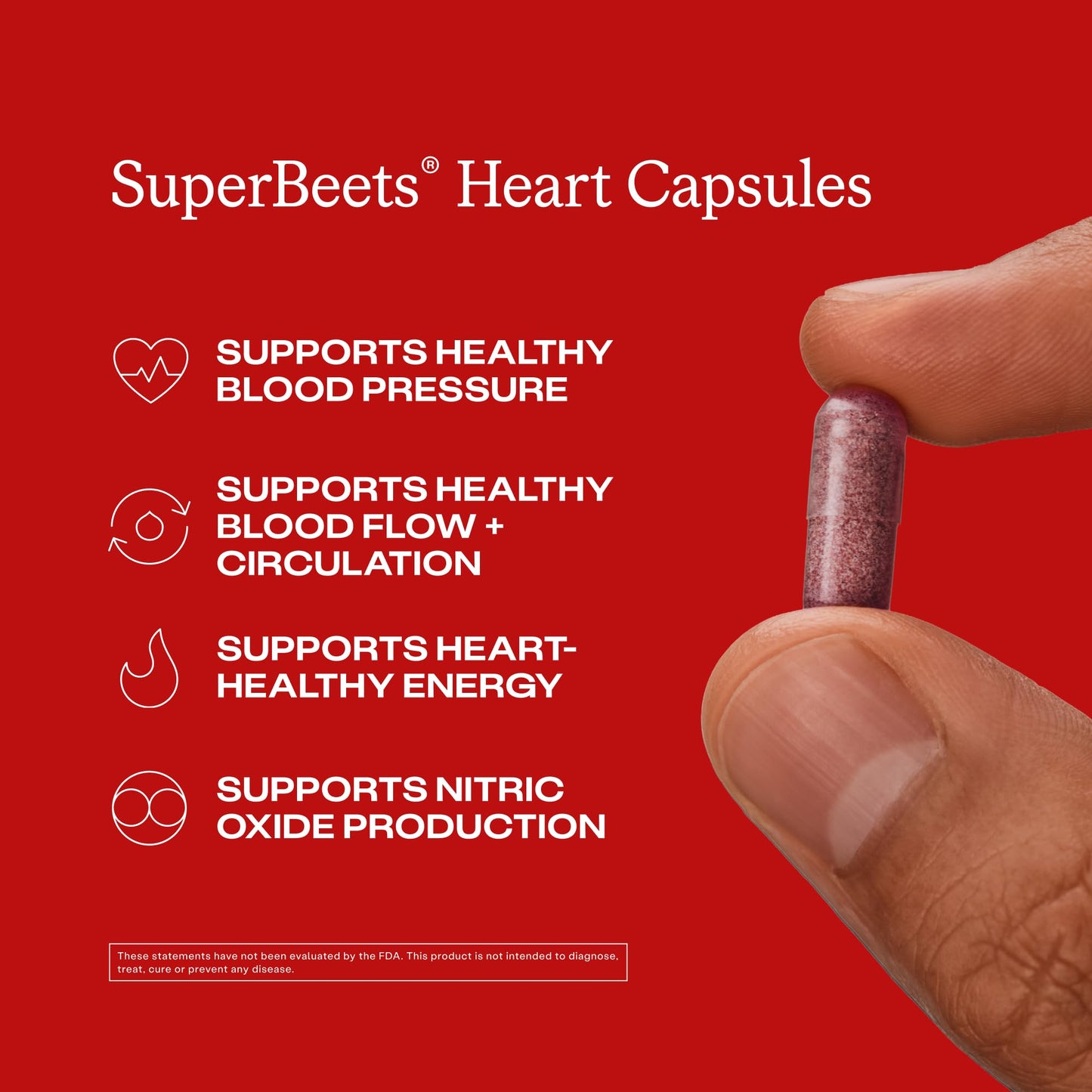 Humann SuperBeets Beet Root Capsules Quick Release 1000mg, Helps Support Nitric Oxide Production, Blood Pressure Support, Heart Health, Contains Non-GMO Beetroot Powder, Studied Antioxidants, 90 Count - dailyvitalstore