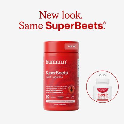 Humann SuperBeets Beet Root Capsules Quick Release 1000mg, Helps Support Nitric Oxide Production, Blood Pressure Support, Heart Health, Contains Non-GMO Beetroot Powder, Studied Antioxidants, 90 Count - dailyvitalstore