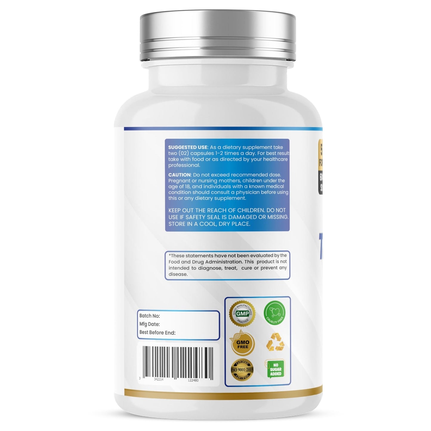Humming Herbs Tributyrin Complex — 850 mg per Serving (95% Pure, yielding 731 mg Butyrate) with L-Glutamine, Zinc L-Carnosine, FOS & Probiotic Blend (180) - dailyvitalstore