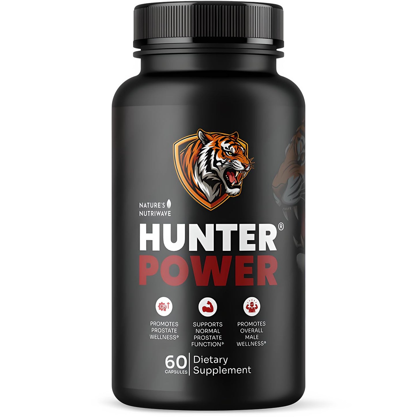 HunterPower – Hunter Power Daily Botanical Supplement with Saw Palmetto, Tongkat Ali, Nettle, Wild Yam & Horny Goat Weed – Non-GMO, Stimulant-Free Formula, Made in USA – 60 Capsules, 1 Month Supply - dailyvitalstore