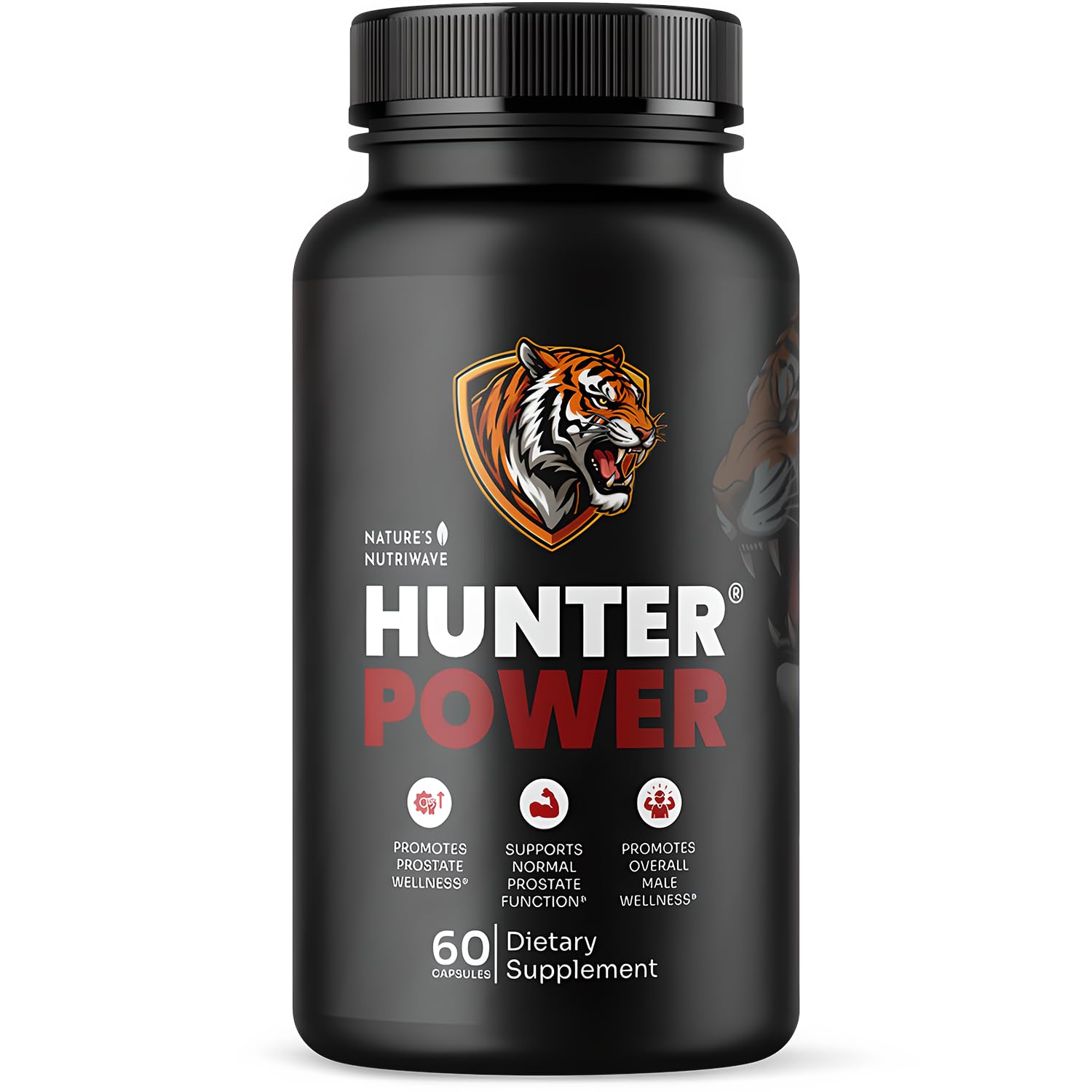 HunterPower – Hunter Power Daily Botanical Supplement with Saw Palmetto, Tongkat Ali, Nettle, Wild Yam & Horny Goat Weed – Non-GMO, Stimulant-Free Formula, Made in USA – 60 Capsules, 1 Month Supply - dailyvitalstore