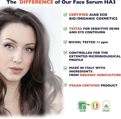 Hyaluronic Acid Serum for Skin – Anti-Aging Moisturizer Face Serum for Brightening, Plumper & Smoother Skin. Non-Greasy, Ultra-Hydrating Niacinamide, B5 & Vitamin C Skin Care Facial Serum, 2 oz - dailyvitalstore